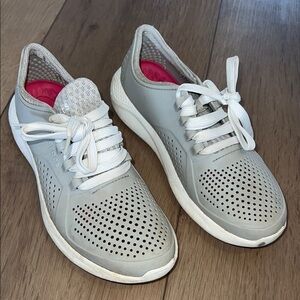 Women's Gray crocs sneakers